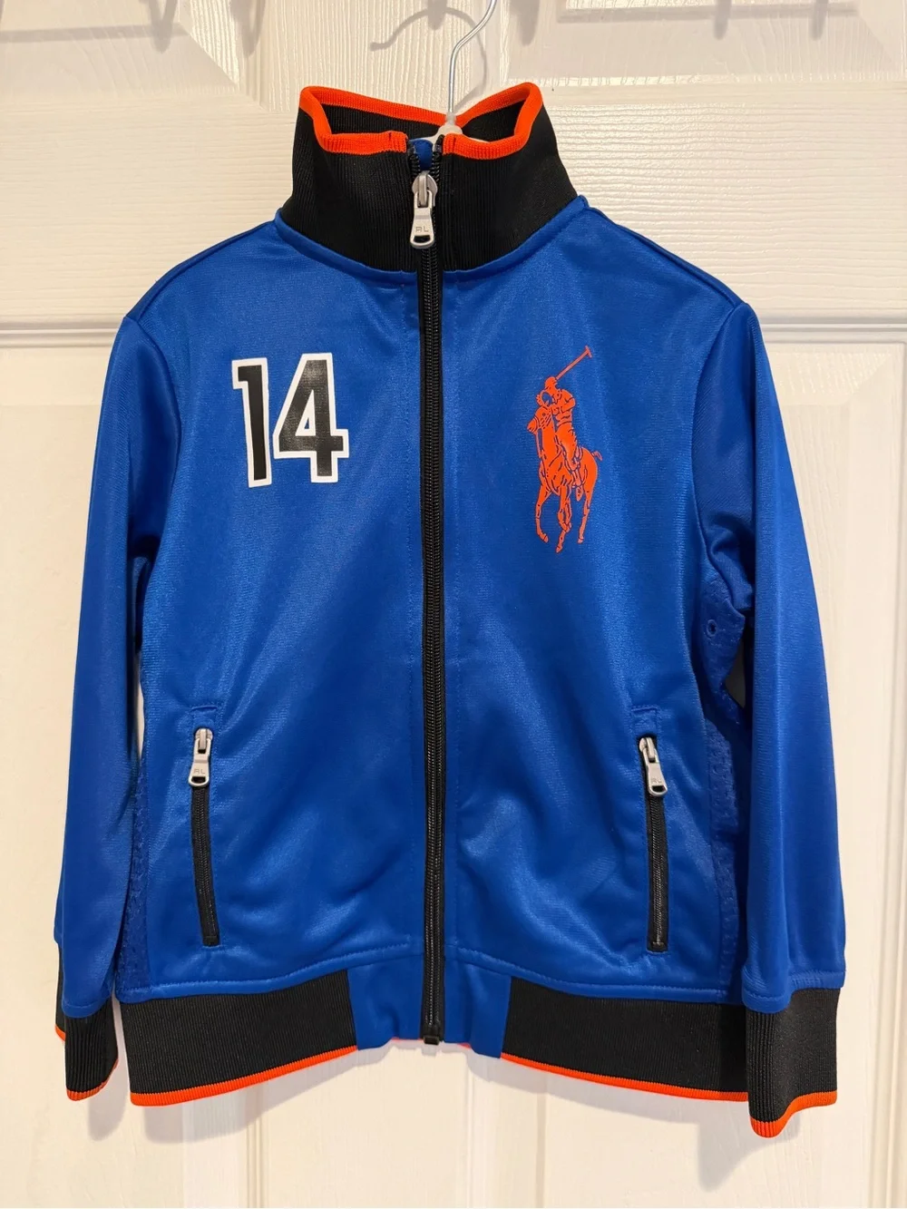 Polo Ralph Lauren Boys Blue Track Jacket Full Zip Pony Logo 3T